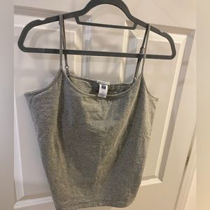 Gap XL ash gray cotton tank with bralette.
